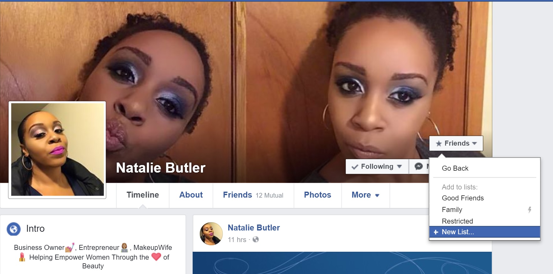 Add Facebook Lists on Web